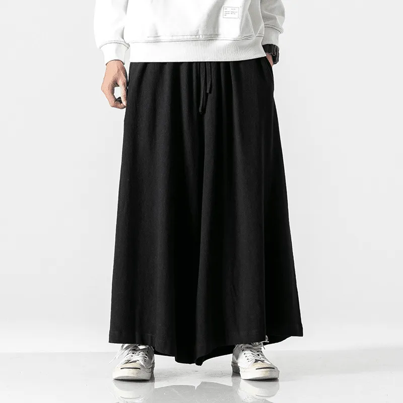 Comfortable Movement Cotton and Linen Loose Flared Pants