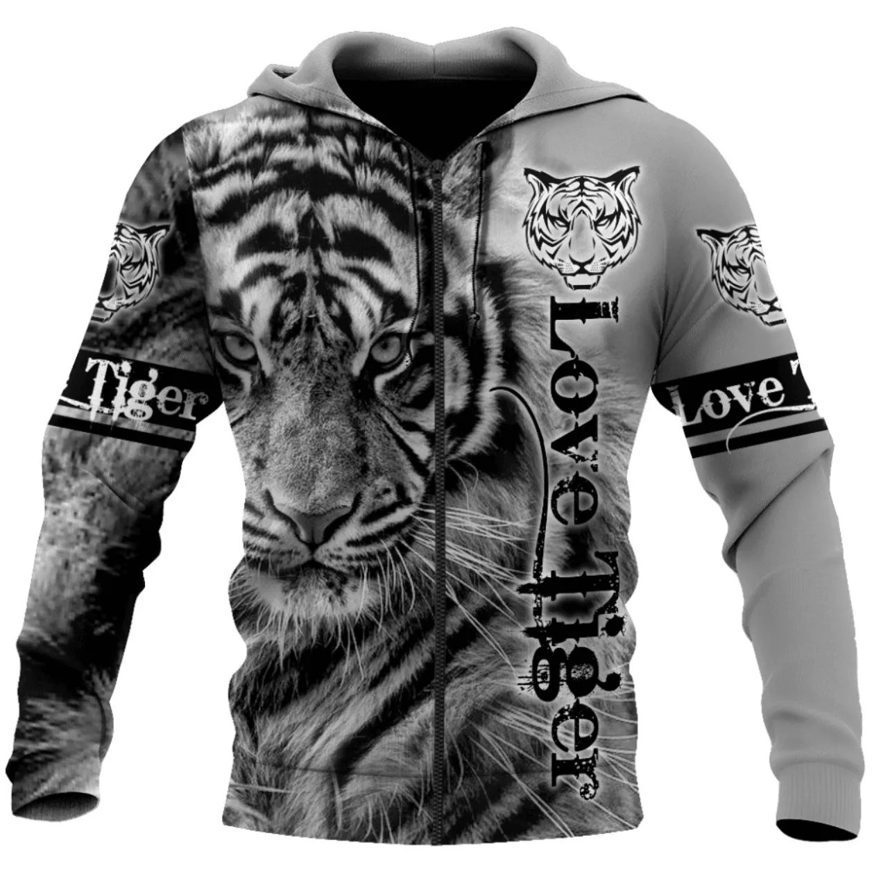 Lion 3D Printed Sweater 3D Zipper Hooded Sweater ideal for birthdays Effortless Style