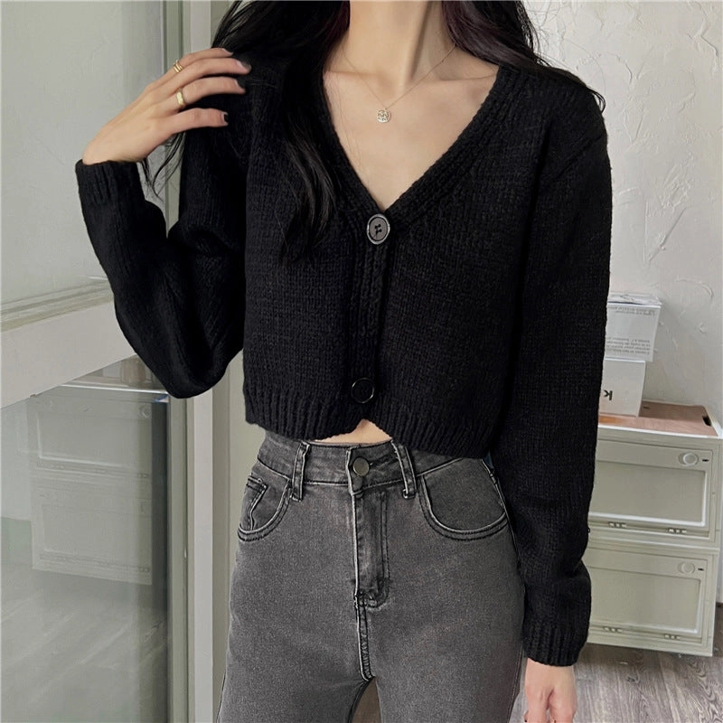 Chill Mode Women's Knitted Cardigan Short Sweater