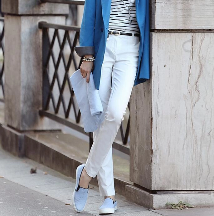 Donne Pantaloni Della Matita Autunno Delle Signore A Vita Alta Ufficio Pantaloni Casual Femminile Sottile Aderente Pantaloni Elastico Pantalones Mujer All Time Use Soft Lines