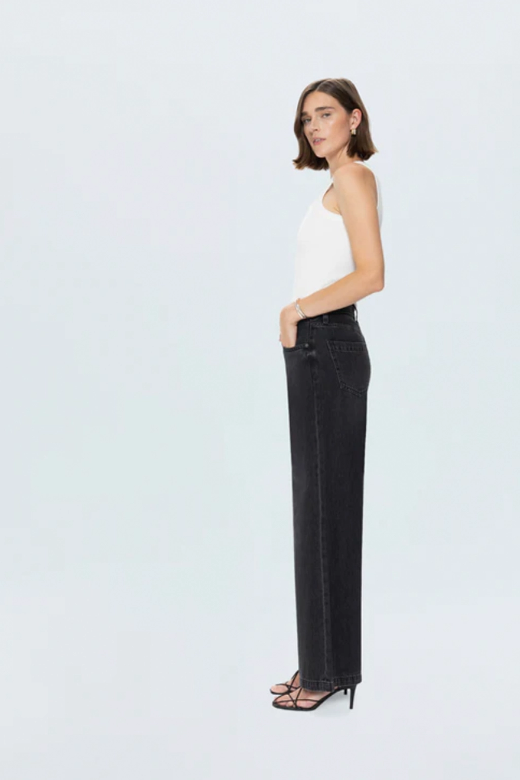 Elastic Fit Jadyn Low Slung Palazzo Jean