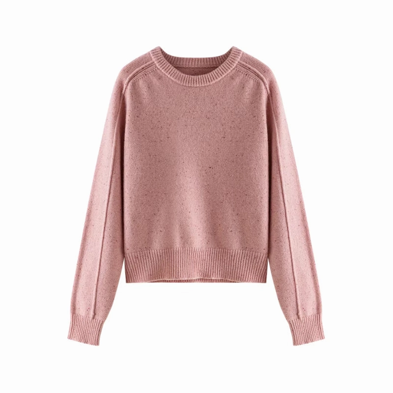 Cozy Soft Round Neck Wool Sweater Odor Resistant Seasonal Layers