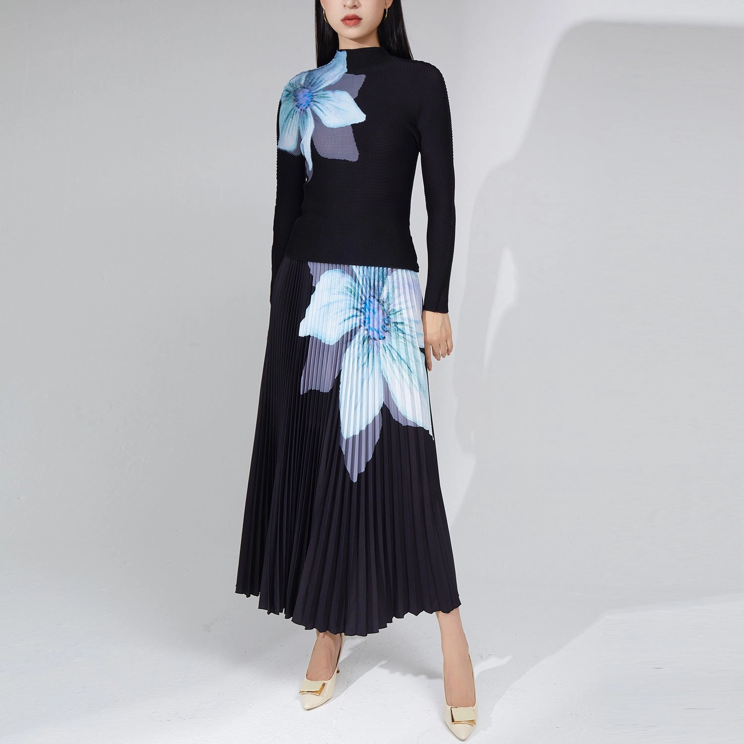 Women's Clothing Amazon Autumn Fashion Pleated Skirt Two-piece Suit Active Urban Loose Friends