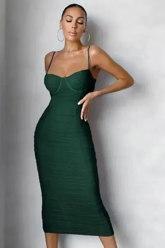 Campus Vibe Midi Bandage Dress