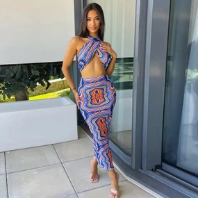 Criss-Cross Top with Skirt Form Flow Lounge Mode