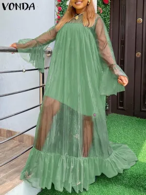 Women's Summer Long Dress Minimal Harmony Designer-Label