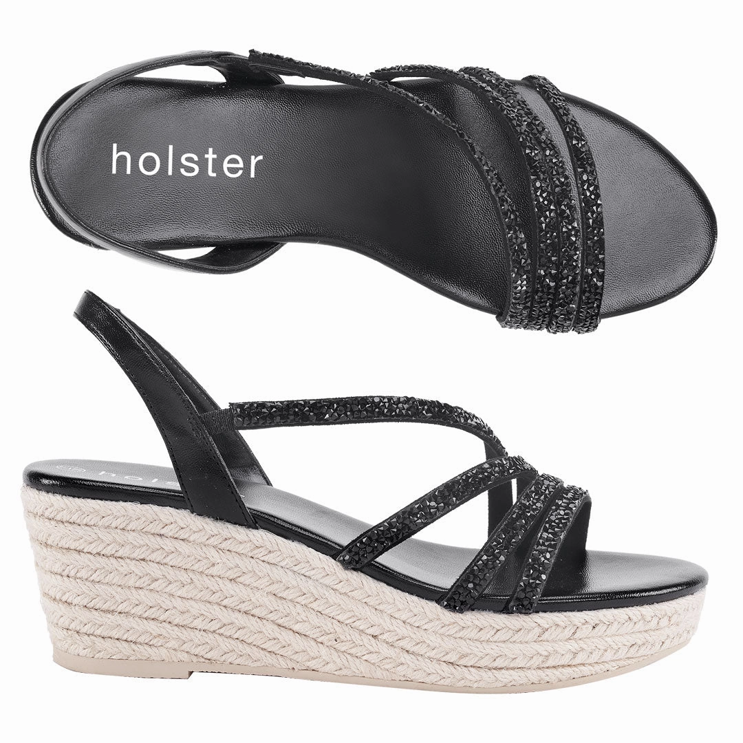 Party Espadrille - Black Signature Pick Luxury Appeal
