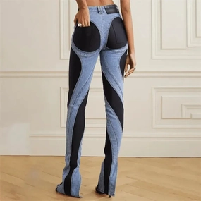 WrinkleFreeFinish Denim Contrast Pencil Pants