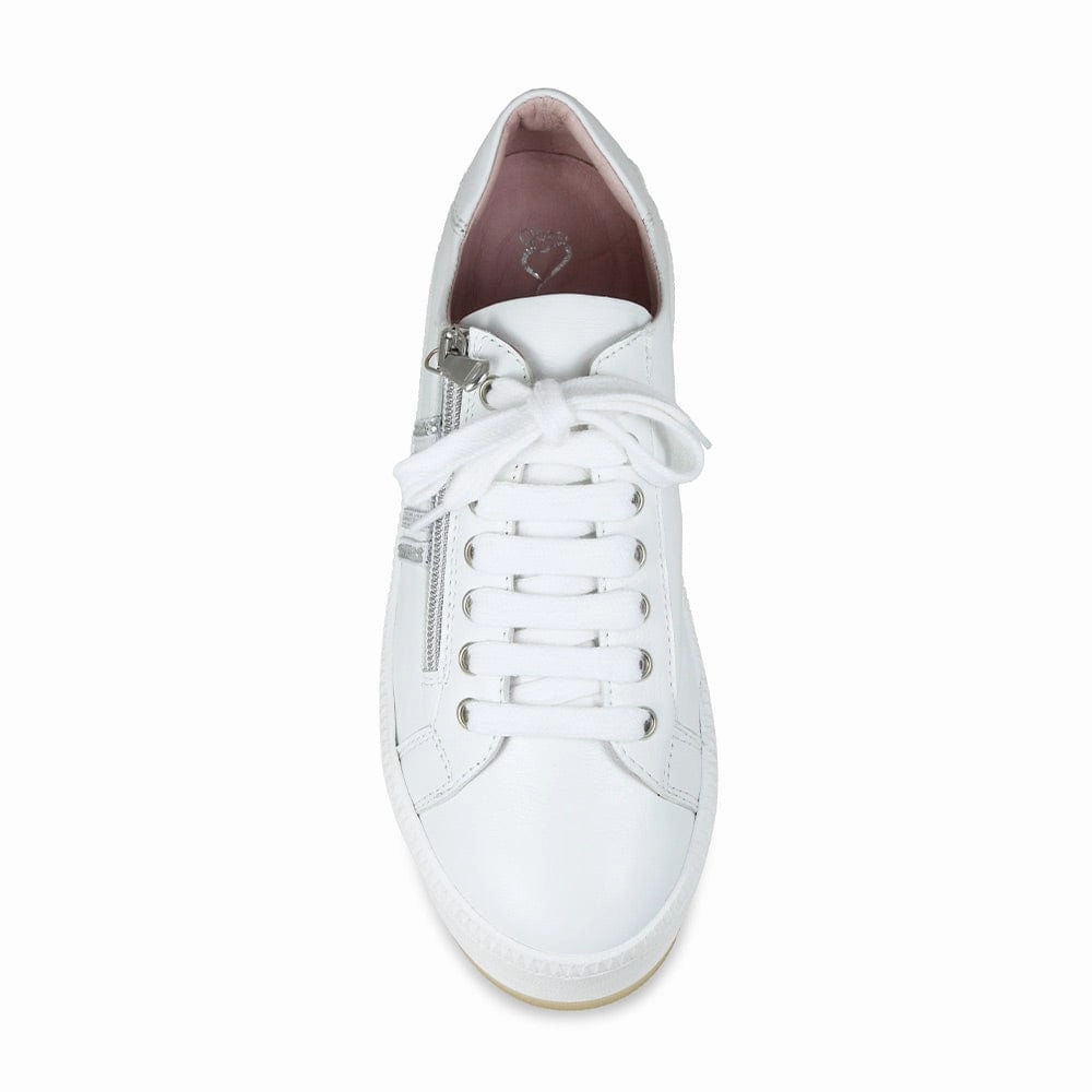 Tailored ease basic Disco: White Leather & Silver