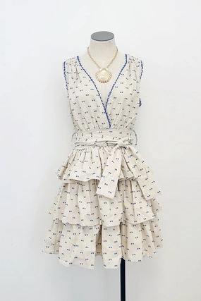 Delicate Tone Ready Anytime Donatella Tiered Mini Dress