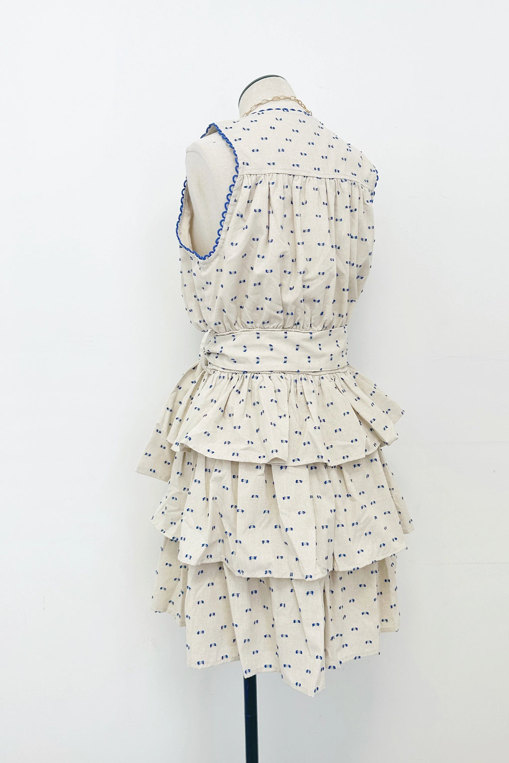 Flared-Hem Fall Go Donatella Tiered Mini Dress