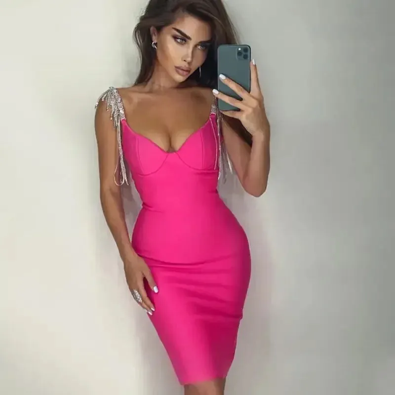 Grace Ease Strap Fringe Dress