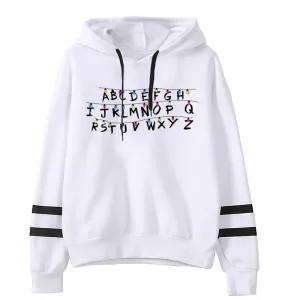 Autumn Print Hooded Pullover Sweater Performance Wear sequin