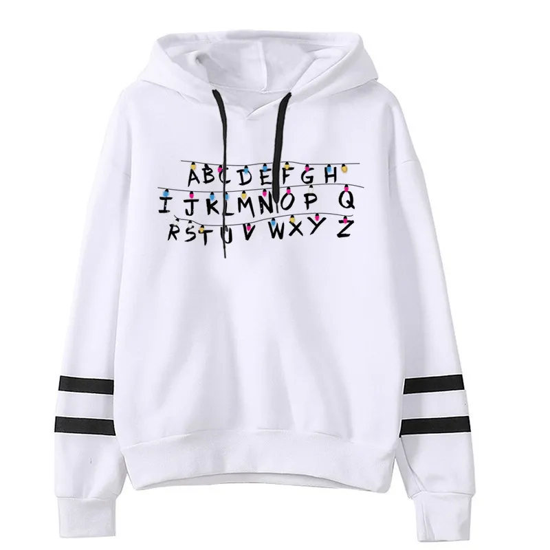 Autumn Print Hooded Pullover Sweater Soft Layers