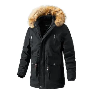 Stretchable Material European And American Detachable Leisure Washed-out Men's Coat Winter Jacket