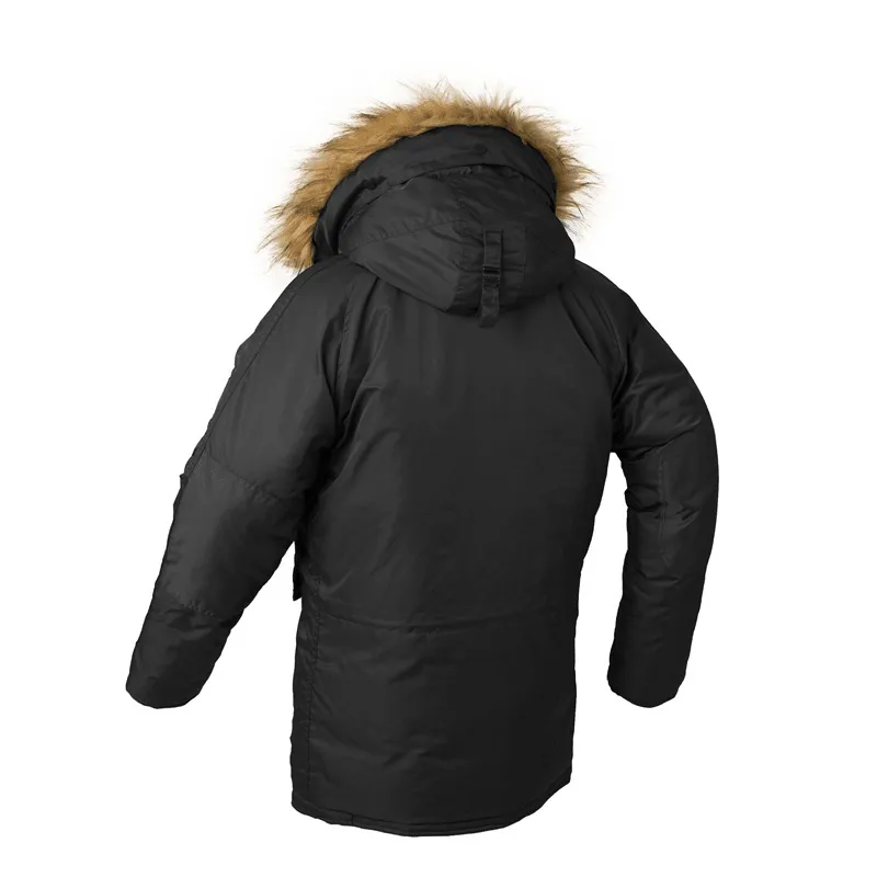 Ergonomic Sleeve Shaping Aviator Air Force Coat Men'S Coat Winter Jacket Hooded Thicken Couple Mid-Length Quilted Jacket