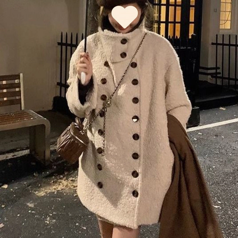 Mid-length Gentle High-grade Furry Cotton Jacket Top Secure Closure Systems Noise Reduced Fabric