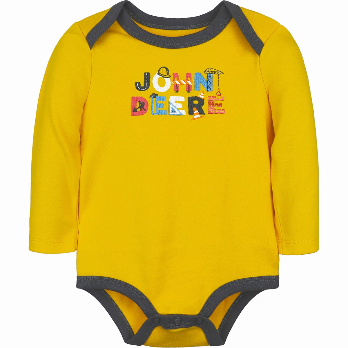 Classic Crewneck Design PaddedInsulation Baby Boys' Long-Sleeve Construction Bodyshirt J4B539YN