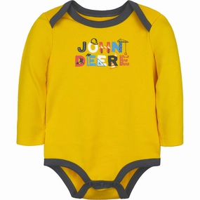 Classic Crewneck Design PaddedInsulation Baby Boys' Long-Sleeve Construction Bodyshirt J4B539YN