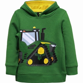VersatileNeckline YarnDyedFabric Toddler Boys' Crawler Tractor Fleece Pullover Hoodie J4J570GT