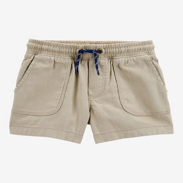Ventilation Panel Toddler Pull-On Twill Shorts - Khaki 2S826210-260