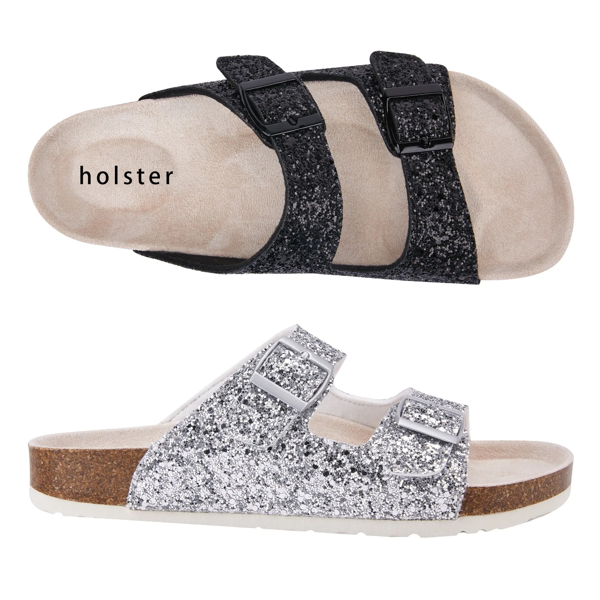 Lace Accent Modern Design Farah Bundle - Black/Silver