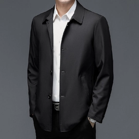 BreathableKnit UnstructuredShape Business Casual Middle-aged And Elderly Cadres Jacket