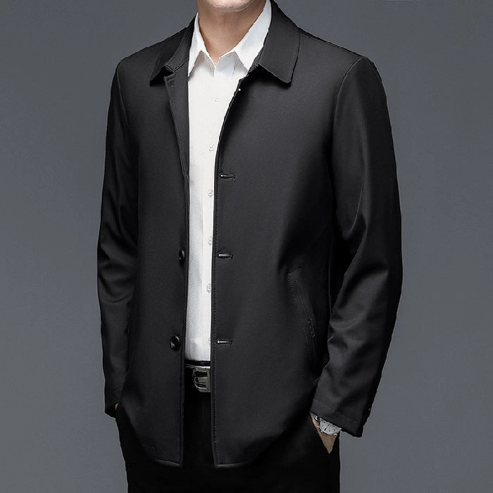 Business Casual Middle-aged And Elderly Cadres Jacket FrictionResistant ButtonlessClosure