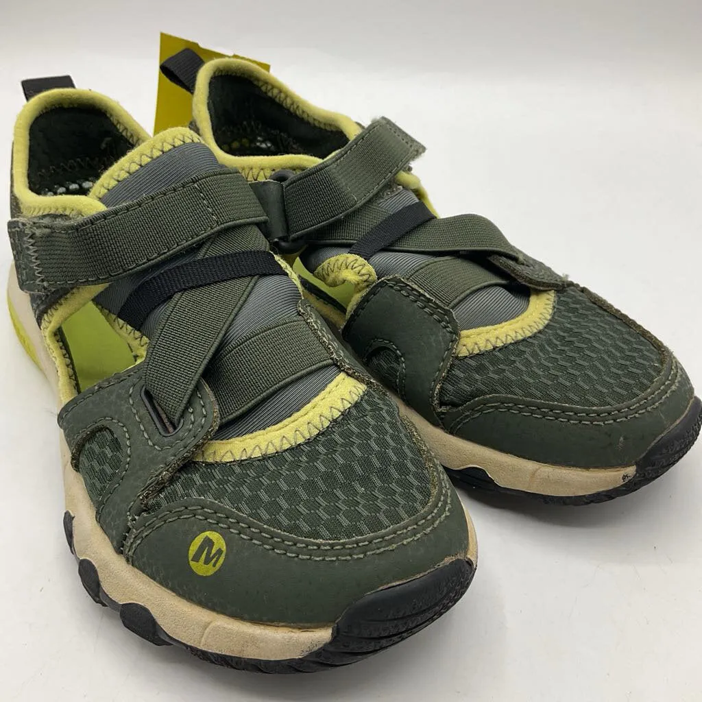 Size 12: Merrell Green Velcro Strap Shoes Low Impact Sole Slip-resistant look