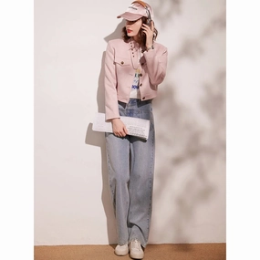 Women's Adjustable Stand Collar Short Jacket Dynamic flex Eco Nice