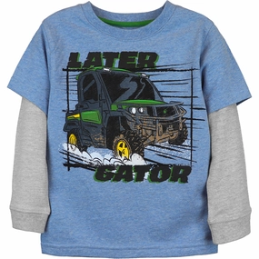 Sporty Sweatshirt Toddler Boys' Long-Sleeve Lator Gator Tee J4T552BT