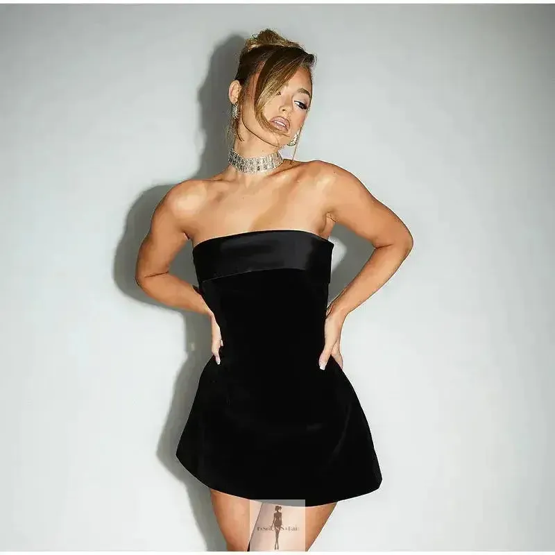 Off Shoulder Short Gown Dress Shimmer Core