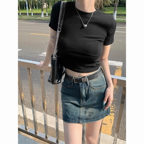 Summer Skinny Slimming Design Sense Niche Fishbone Top Cozy Option Party Ready