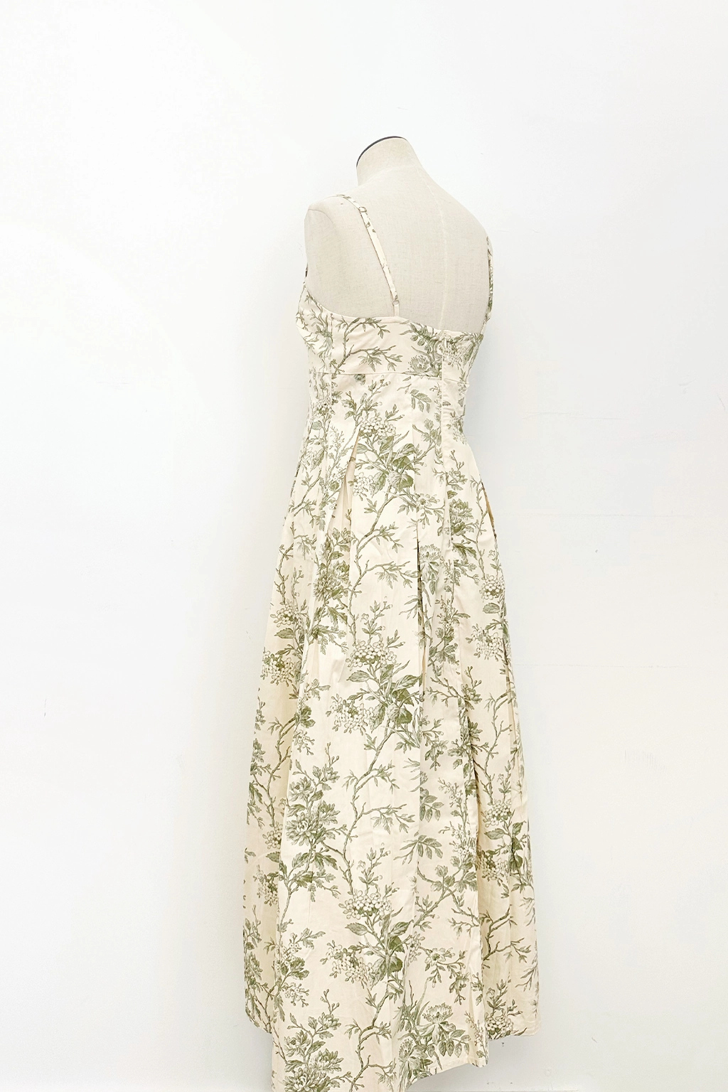 Belt Waist Vine Midi Dress