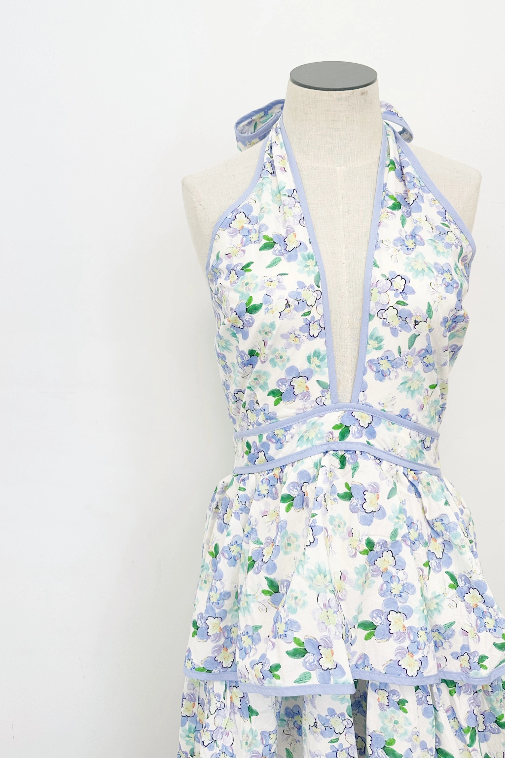 Electric Floral Tiered Halter Dress Fit for All Seasons Perfect Wear