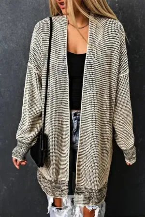 Frost Glow AntiPilling Technology fashionsarah Grau und Wei? Duster Cardigan