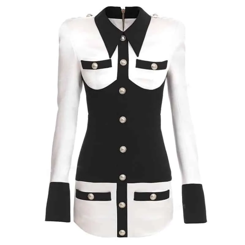 Women's Structured Mini Dress Soft Cut Long Lines