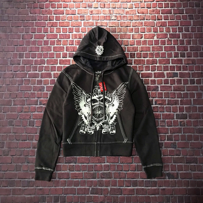 Sports Apparel Hooded Sweater Motorcycle Heavy Metal Punk Can Take Lovers