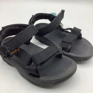 Lace Comfort Size 6: Teva Black Velcro Strap Sandals
