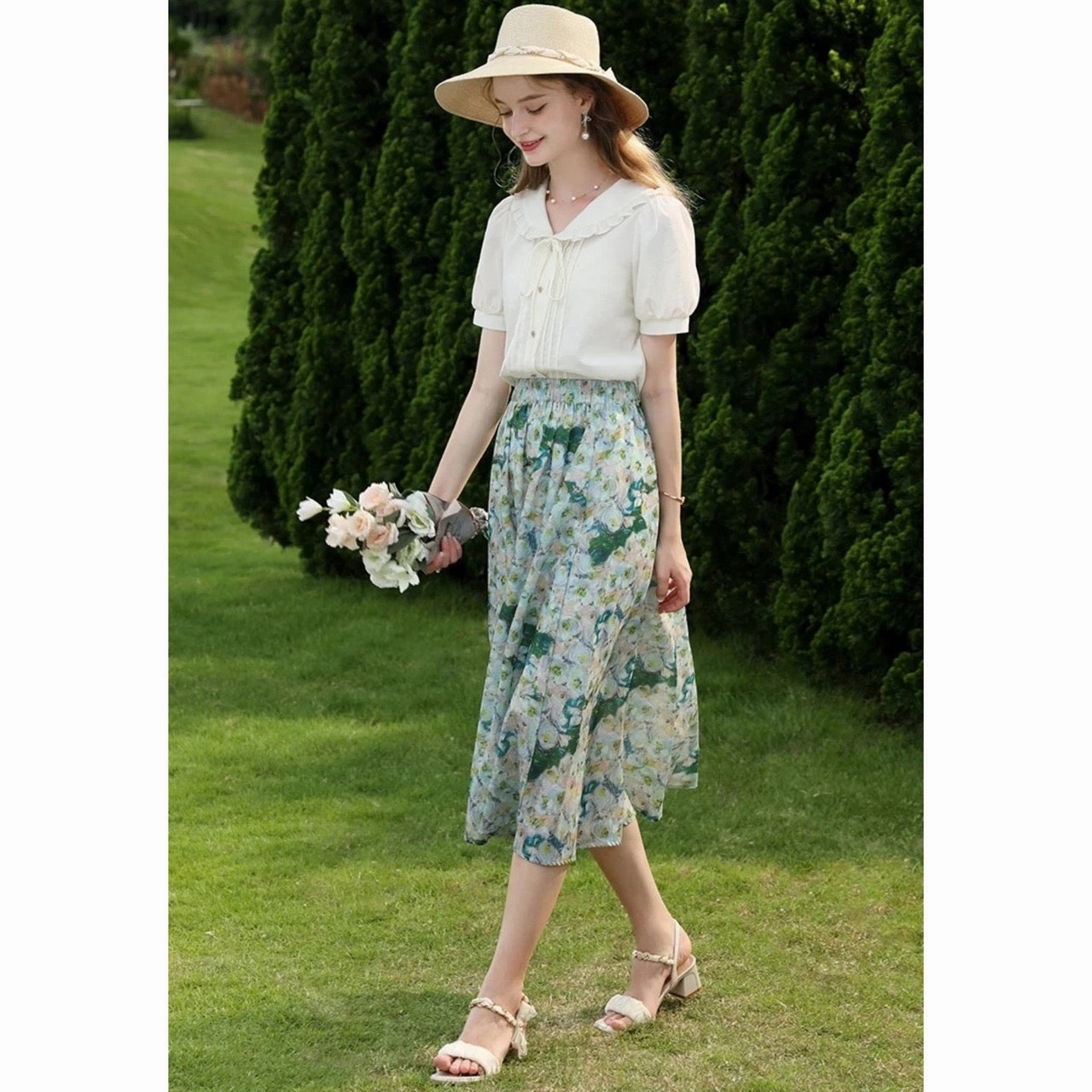 Autumn Fresh Lace-up Collar Blouse Seasonal Fashion Road Trip Ready