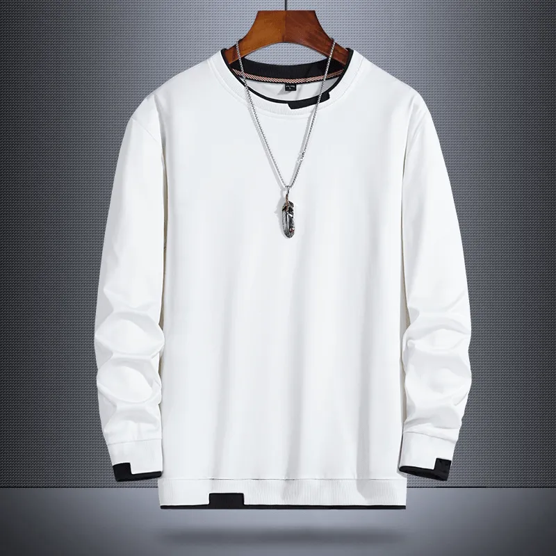 Fake Two-Piece Sweater Men'S Korean Style Trend Cold-Weather Gear