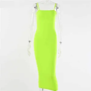Women's Spaghetti Strap Backless Maxi Dress Romantic date dress