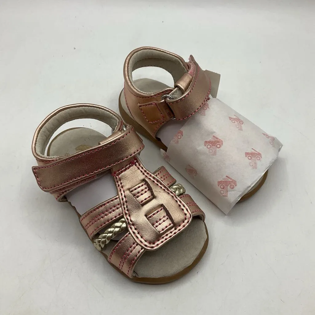 Chill Walk Stable base Size 5: See Kai Run Rose Gold Open Toe Velcro Sandals NEW