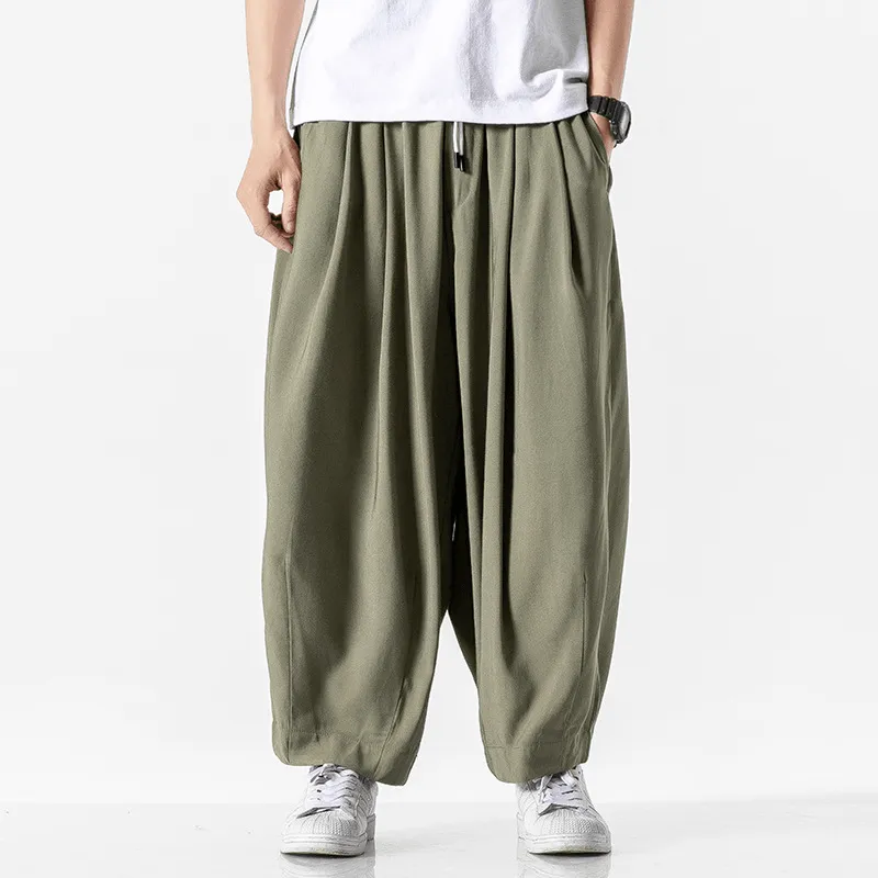 Water resistant coating Straight Cropped Harem Pants