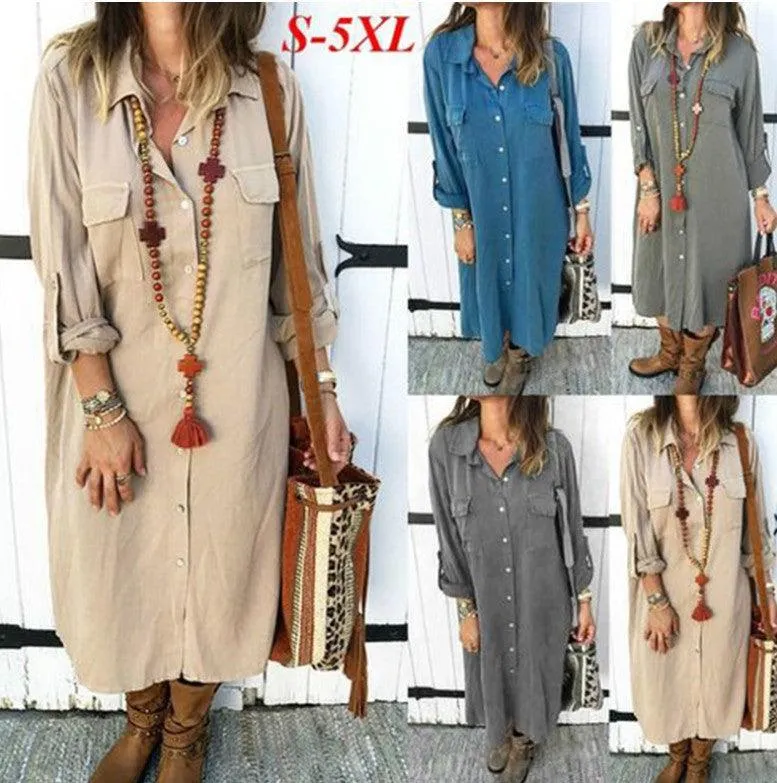 Dreamy Touch Long sleeve shirt dress
