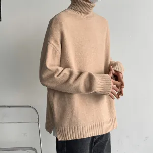 Fashion Turtleneck Sweater Loose Comfy Knitwear Look