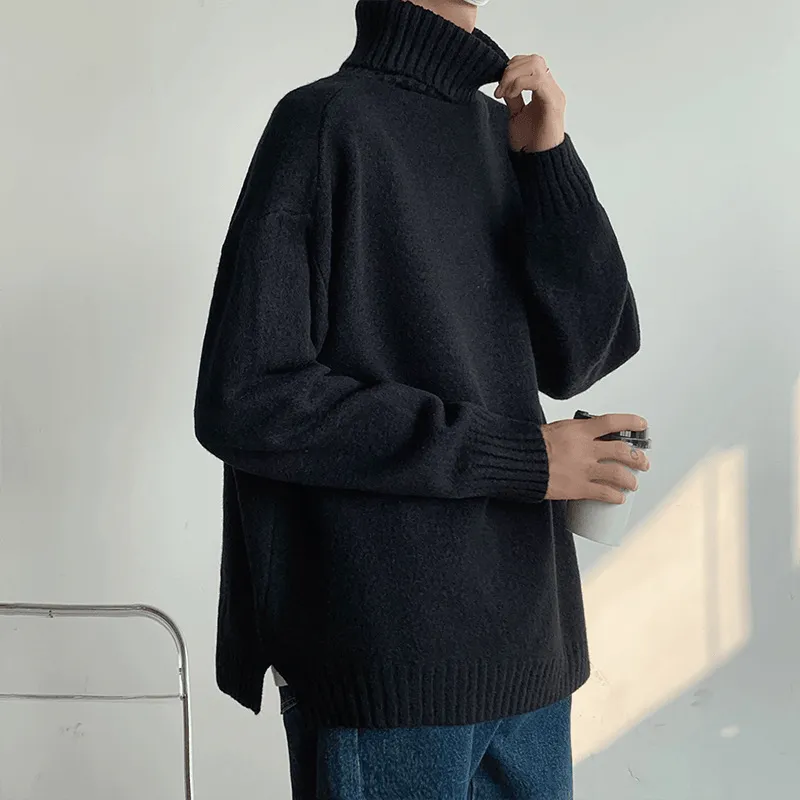 Colorfast Technology Fashion Turtleneck Sweater Loose