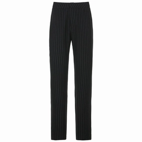 Fashion New Style Striped Suit Material Straight Leg Pants Women Neutral Fit Tight Waist