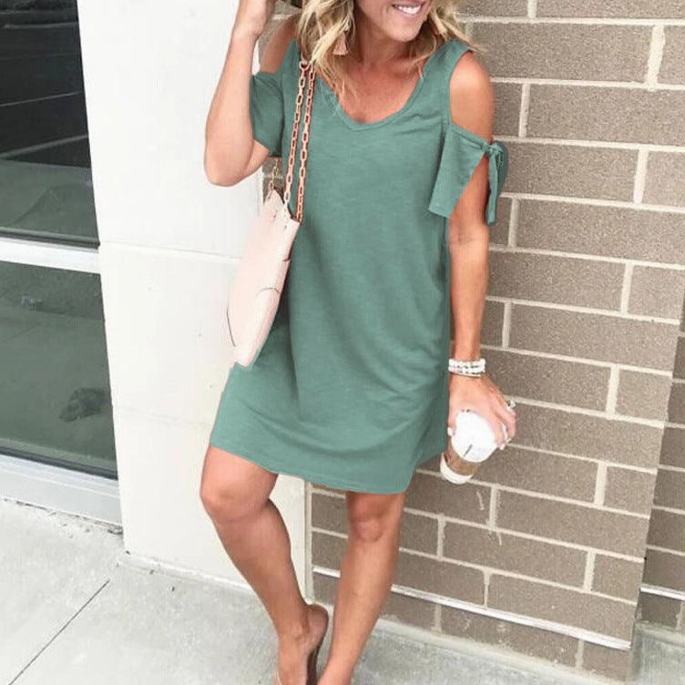 soft look Smart and Stylish Fashion slim strapless solid color dress