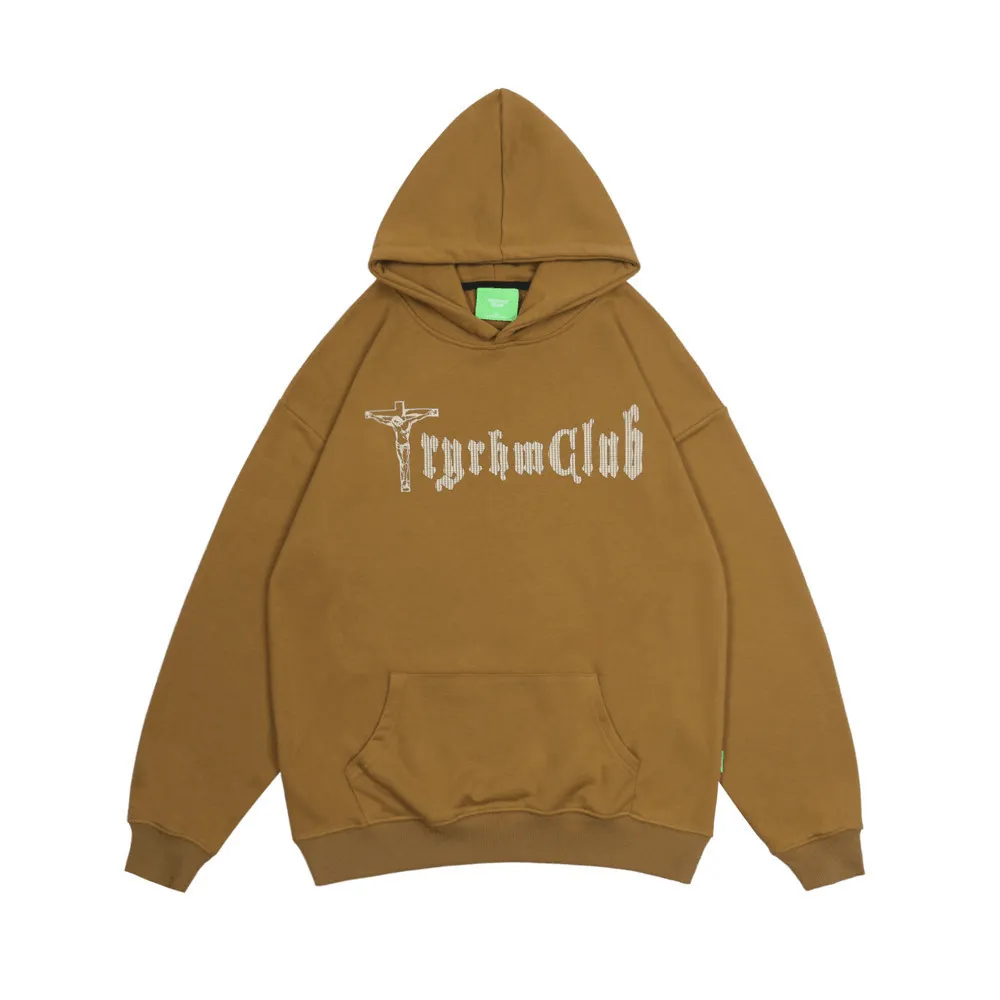 Fashionable Men'S Cross Print Hooded Sweatshirt product watch punctuality Casual Hoodie Style